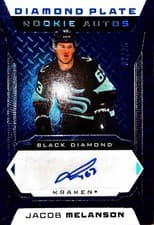 2025-26 Upper Deck Black Diamond Diamond Plate Rookie Auto Jacob Melanson #DPR-JM card