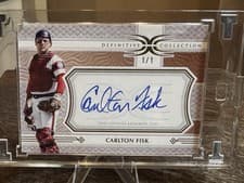 2025 Topps Definitive Collection Legendary Autograph Collection Carlton Fisk #LAC-CF card