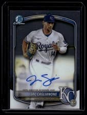 Jac Caglianone 2025 Bowman Chrome Prospect Autograph card