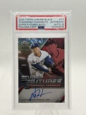 2025 Topps Chrome Black Super Futures Autographs Yoshinobu Yamamoto #FSA-YY card