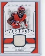 Joe Mixon 2018 National Treasures Century Materials card