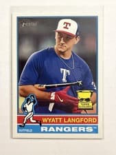 Wyatt Langford 2025 Topps Heritage card