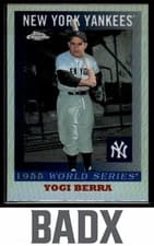2025 Topps Chrome Platinum 1955 World Series Yogi Berra #55WS-8 card