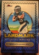 2025 Finest Landmark Metal Series Saquon Barkley #LMS-14 card