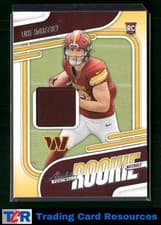 Luke McCaffrey 2024 Panini Absolute Absolute Rookie Materials card