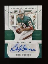 Bob Griese 2020 Panini National Treasures Signatures card