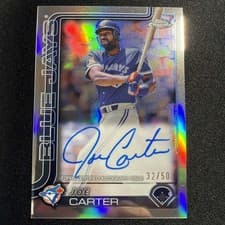 2025 Topps Chrome Update Legends Autographs Joe Carter #CLA-JC card