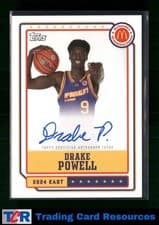 Drake Powell 2024 Topps Chrome McDonald's All-American Event Autographs card