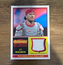 2025 Topps Heritage Clubhouse Collection Relics J.T. Realmuto #CCR-JRE card