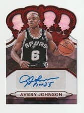 Avery Johnson 2018 Panini Crown Royale Crown Autographs card