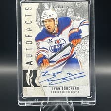Evan Bouchard 2025-26 Upper Deck Artifacts Autofacts card