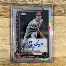 2025 Topps Chrome Logofractor Edition Rookie Autographs Michael McGreevy #RA-MMC card