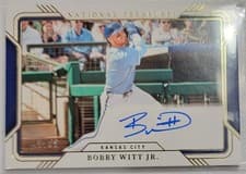 2025 Panini National Treasures Field Pass Autographs Bobby Witt Jr. #1 card