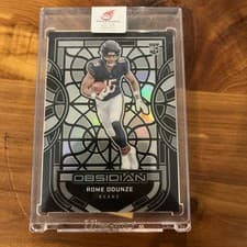 2024 Panini Obsidian Black Stained Glass Rome Odunze #14 card