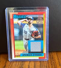 2025 Topps Update 1990 Topps Baseball Relics Spencer Strider #90RU-SS card