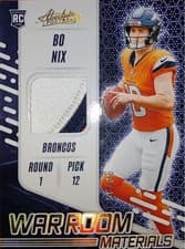 2024 Panini Absolute War Room Materials Bo Nix #WRM-BNX card