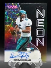 2025 Leaf Vivid Neon Autographs Donovan McNabb #NA-DM2 card