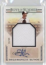 Enrique Bradfield Jr. 2024 Panini Boys of Summer Jumbo Prospect Material Signatures card