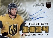 Lukas Cormier 2024-25 Upper Deck Premier Premier Rookie Auto Jersey card