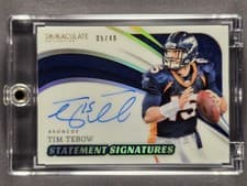 Tim Tebow 2024 Panini Immaculate Collection Statement Signatures card