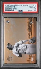 2025 Topps Black & White Golden Hour Nick Kurtz #GH-19 card