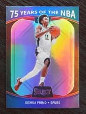 Joshua Primo 2021 Panini Select 75 Years of the NBA card