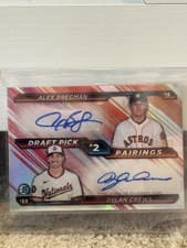 Dylan Crews / Alex Bregman 2026 Bowman Draft Pick Pairings Autograph card