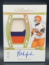 2025 Panini National Treasures Collegiate Flawless Rookie Patch Autograph Vertical Phil Mafah #24