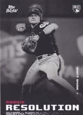 2025 Topps Black & White Rookie Resolution Matt Shaw #RR8 card