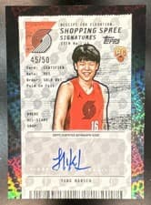 2025-26 Topps Shopping Spree Signatures Yang Hansen #SSA-YH card