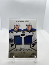 2024-25 Upper Deck Premier Premier Dual Jersey Jordan Kyrou/Robert Thomas #PD-KT card