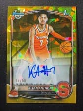 2025-26 Bowman Sapphire Chrome Prospect Autographs Sapphire Kiyan Anthony #CPA-KA card