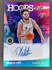 2019 Panini Hoops Premium Stock Hoops Ink Derrick White #HI-DWT
