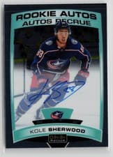 Kole Sherwood 2019 O-Pee-Chee Platinum Rookie Autos card