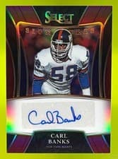 2021 Panini Select Signatures Select Carl Banks #SSP-CBA