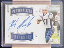 Rob Gronkowski 2018 National Treasures Personalized Treasures card