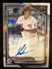 Luke Holman 2024 Bowman Draft Chrome Prospect Autographs card