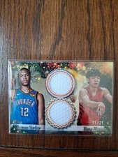 Thomas Sorber / Yang Hansen 2025-26 Topps Holiday Dual Player Relics card