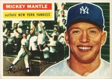 Mickey Mantle 1956 Topps card