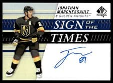 Jonathan Marchessault 2020 SP Authentic Sign of the Times card