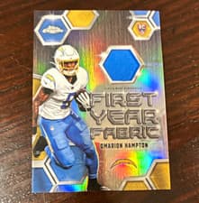 2025 Topps Chrome First Year Fabric Omarion Hampton #FYF-OH card