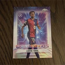 Lamine Yamal 2024 Topps Chrome UEFA Wonderkids card