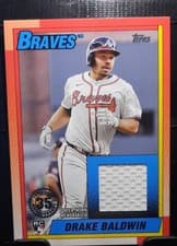 2025 Topps Update 1990 Topps Baseball Relics Drake Baldwin #90RU-DB card