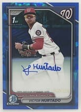 2024 Bowman Chrome Sapphire Edition Chrome Sapphire Prospect Autographs Victor Hurtado #CSPA-VH card