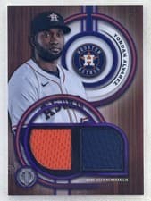 2025 Topps Tribute Single-Player Dual Relics Yordan Alvarez #DR-YA card