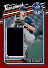 Tyler Bremner 2026 Panini Stars and Stripes Prizm USA Throwback Materials card