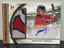 2025 Topps Museum Collection Momentous Material Jumbo Patch Autographs Masataka Yoshida #MMJPA-MY card