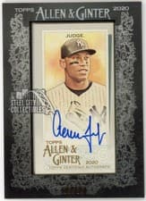 2020 Topps Allen & Ginter Mini Autographs Aaron Judge #MA-AJ