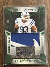 2024 Panini Black Sizeable Signatures Jersey Dwight Freeney #9 card