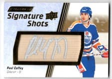 2024-25 Upper Deck Engrained Icons Signature Shots Manufactured Stick Relics Paul Coffey #SS-PC card